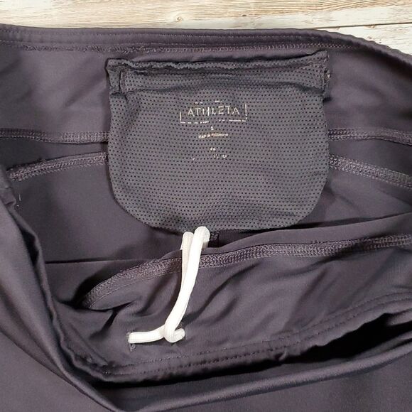 Athleta Quick Step Quickstep Capri Cropped Yoga Workout Leggings Grey Size Large - Picture 7 of 8